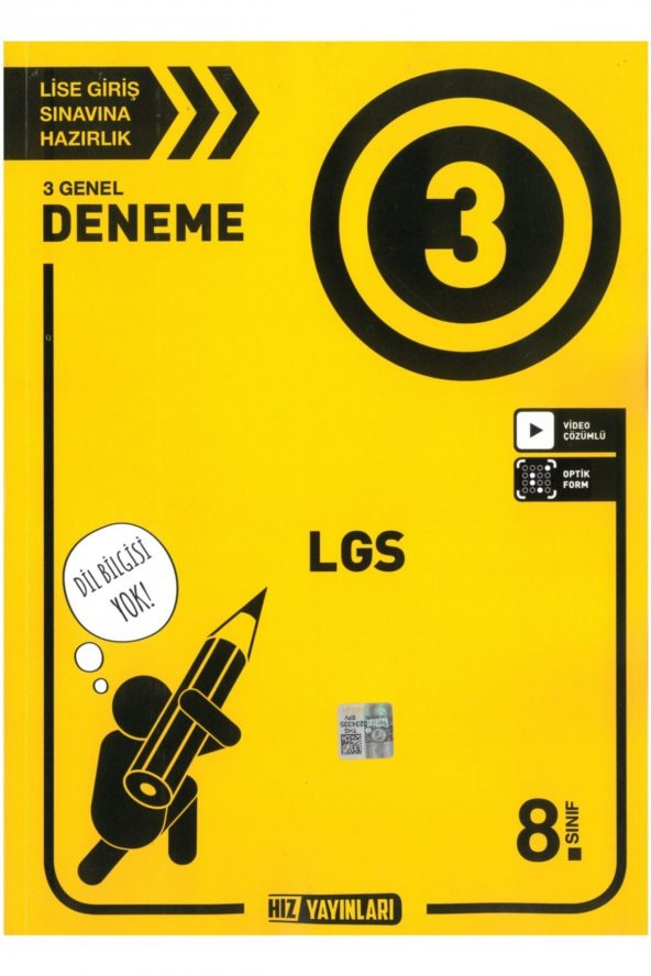 Hız Yayınları 8. Sınıf Tüm Dersler 3 Deneme Sınavı ürün görseli 1