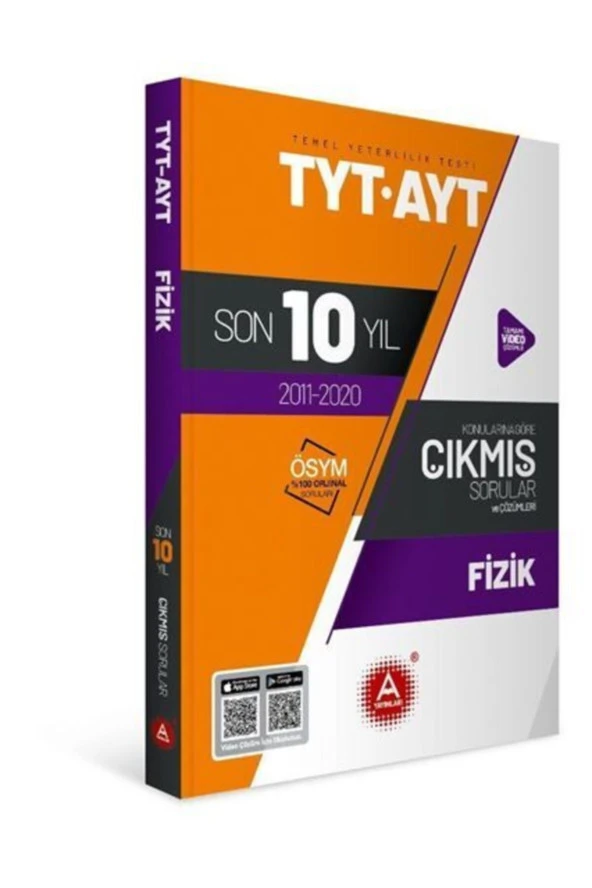 TYT AYT Fizik Son 10 Yıl Konularına Göre Tamamı Çözümlü Çıkmış Sorular A Yayınları ürün görseli 1