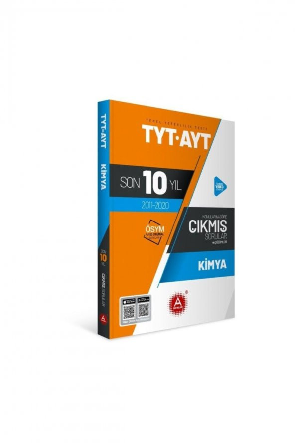 TYT AYT Kimya Son 10 Yıl Konularına Göre Tamamı Çözümlü Çıkmış Sorular A Yayınları ürün görseli 1