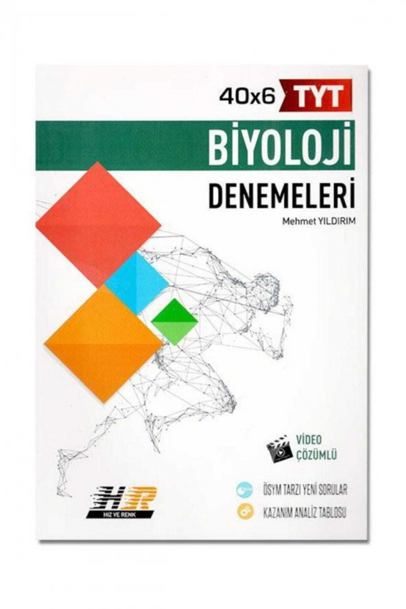 TYT Biyoloji 40x6 Denemeleri Hız ve Renk Yayınları ürün görseli 1