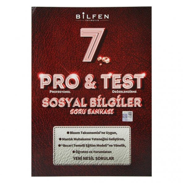 BİLFEN 7. SINIF PRO & TEST SOSYAL BİLGİLER SORU BANKASI 2020 ürün görseli 1