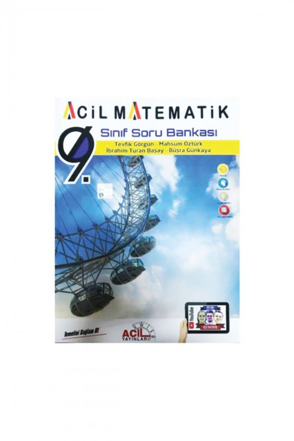 Acil Yayınları 9. Sınıf Acil Matematik Soru Bankası - Tevfik Görgün ürün görseli 1