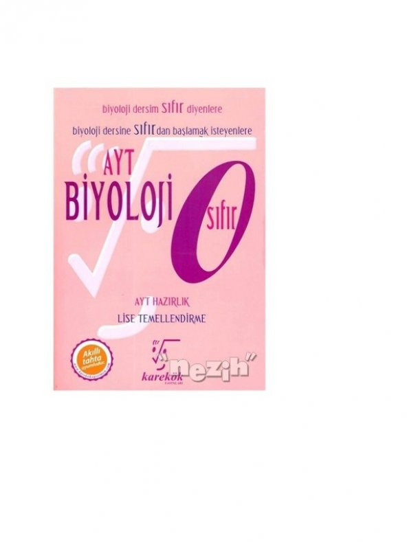 AYT Sıfır Biyoloji Karekök Yayınları ürün görseli 1