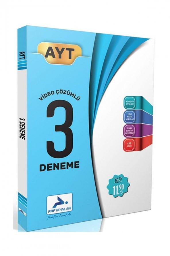 AYT Video Çözümlü 3 Fasikül Deneme PRF Paraf Yayınları ürün görseli 1