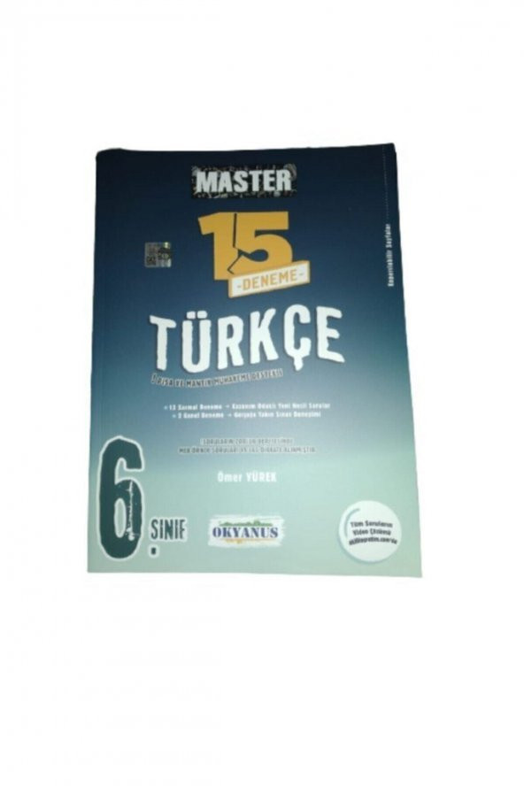 OKYANUS 6.SINIF MASTER TÜRKÇE 15 Lİ DENEME ürün görseli 1