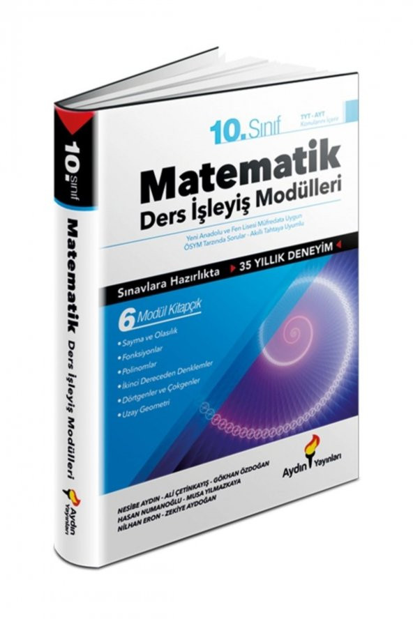 10. Sınıf Matematik Ders İşleyiş Modülleri Set Tamamı Video Çözümlü Aydın Yayınları ürün görseli 1
