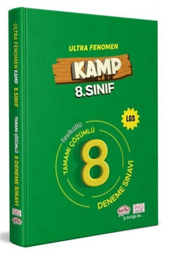 Editör Yayınları 8.sınıf Kamp Fenomen Lgs Tamamı Çözümlü 8 Deneme Sınavı ürün görseli 1