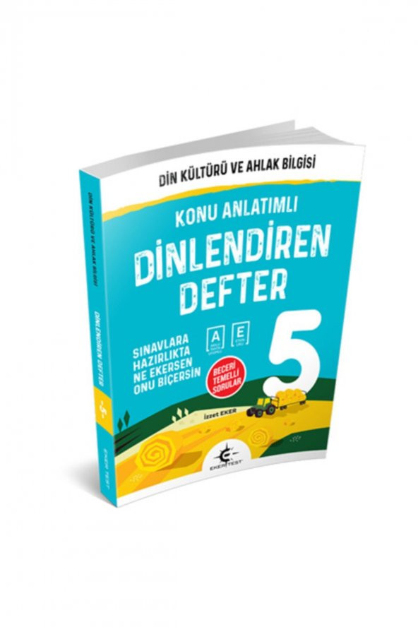 5. Sınıf Din Kültürü Ve Ahlak Bilgisi Konu Anlatımlı Dinlendiren Defter Eker Test Yayınları ürün görseli 1
