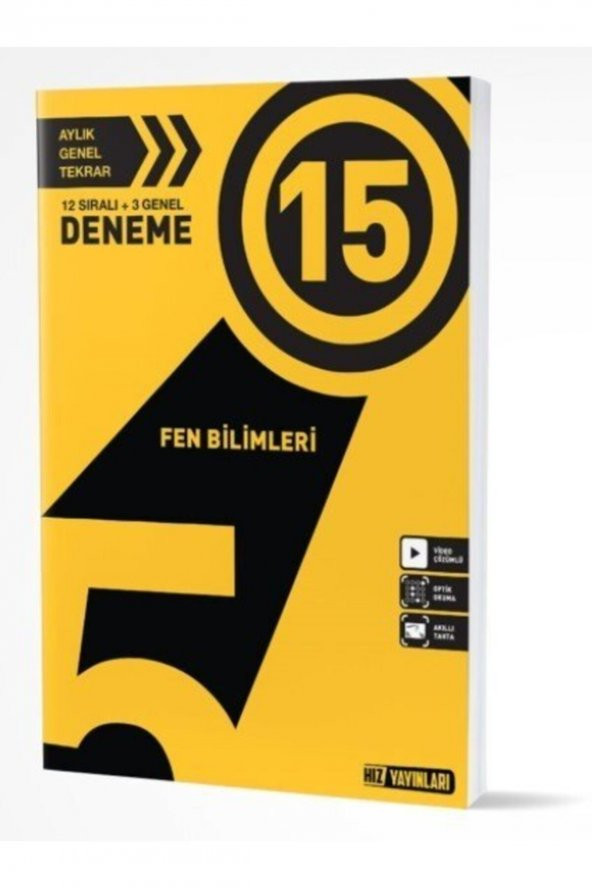 5. Sınıf Fen Bilimleri 15li Deneme Hız Yayınları ürün görseli 1