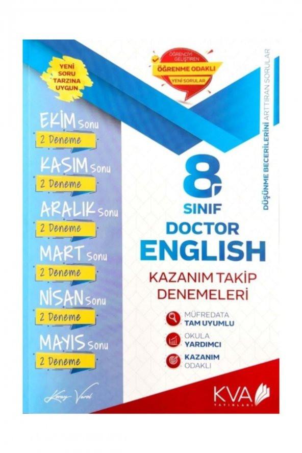 8. Sınıf Doctor English Kazanım Takip Denemeleri Koray Varol Akademi ürün görseli 1