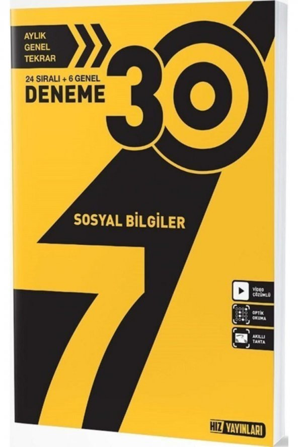 7. Sınıf Sosyal Bilgiler 30 lu Deneme Hız Yayınları ürün görseli 1