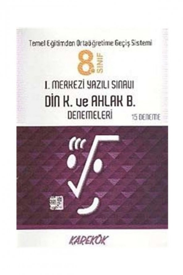8.sınıf I.merkezi Yazılı Sınavı Din Kültürü Ve Ahlak Bilgisi Denemeleri (15 Deneme) ürün görseli 1