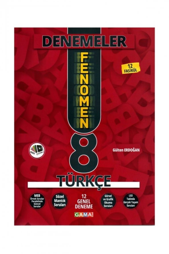 8.Sınıf Lgs Fenomen Türkçe Yeni Nesil 12 Fasikül Video Çözümlü Deneme Gama Okul ürün görseli 1
