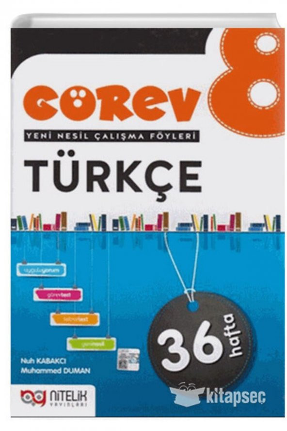 8.Sınıf Görev Türkçe Yeni Nesil Çalışma Föyleri Nitelik Yayınları ürün görseli 1