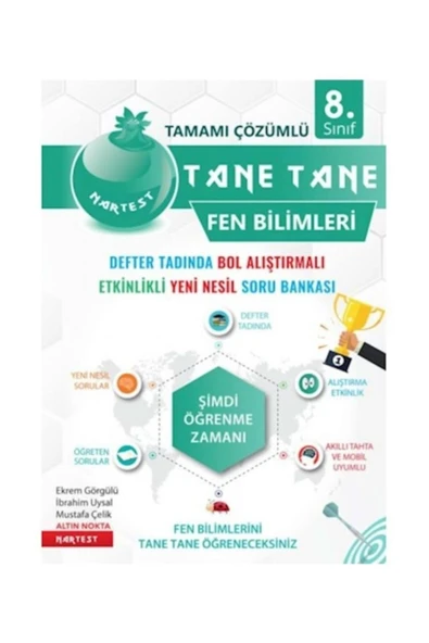 8. Sınıf Fen Bilimleri Tane Tane Soru Bankası Nartest Yayınları ürün görseli 1