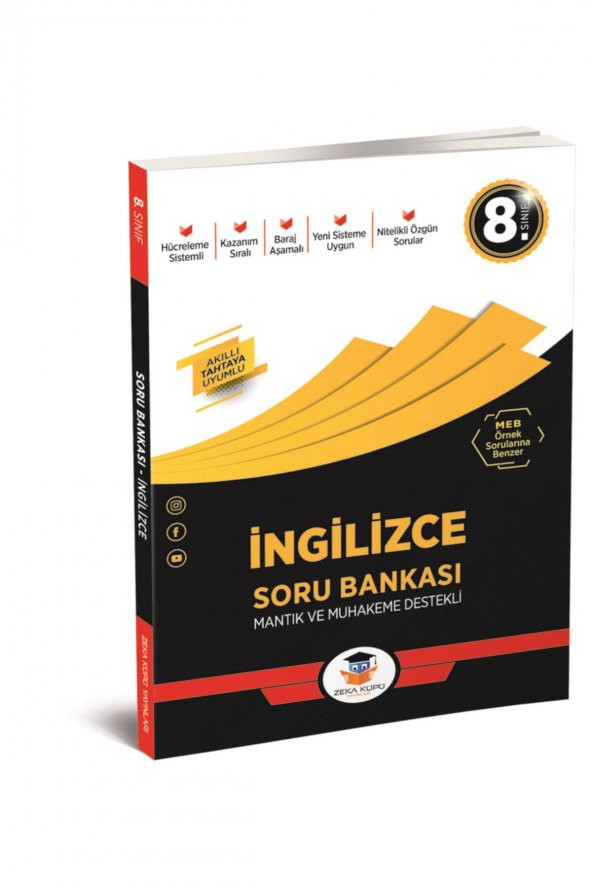 8. Sınıf İngilizce Soru Bankası Zeka Küpü Yayınları ürün görseli 1