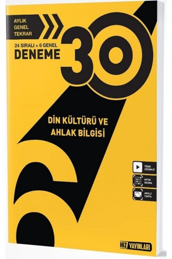 6.Sınıf Din Kültürü ve Ahlak Bilgisi 30 lu Deneme Hız Yayınları ürün görseli 1
