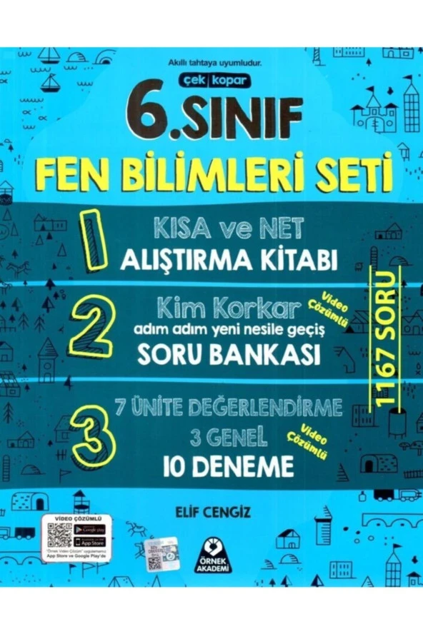 6.Sınıf Fen Bilimleri Çek Kopar Soru Bankası Seti Örnek Akademi ürün görseli 1