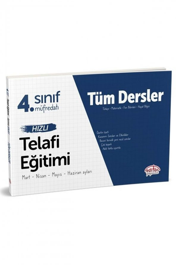 Editör 4. Sınıf Tüm Dersler Hızlı Telafi Eğitimi ürün görseli 1