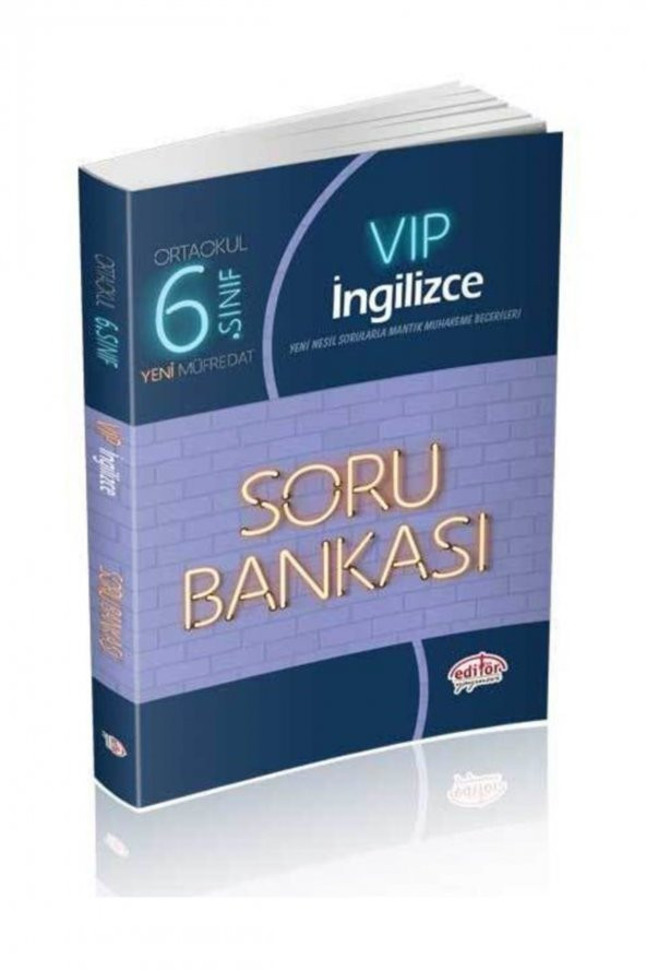 Editör 6.Sınıf Vip İngilizce Soru Bankası ürün görseli 1