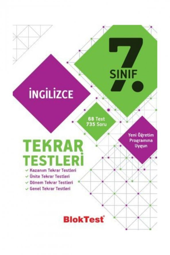 7.sınıf Bloktest İngilizce Tekrar Testleri ürün görseli 1