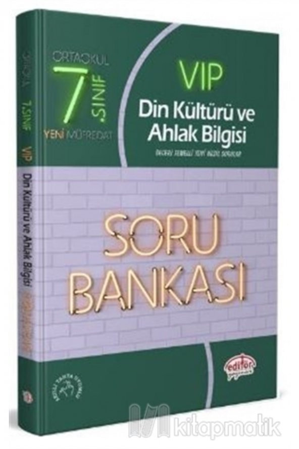 Editör 7. Sınıf Vıp Din Kültürü Ve Ahlak Bilgisi Soru Bankası ürün görseli 1