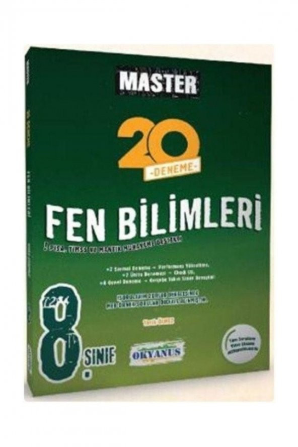 8. Sınıf Master 20 Fen Bilimleri Denemesi Okyanus Yayınları ürün görseli 1