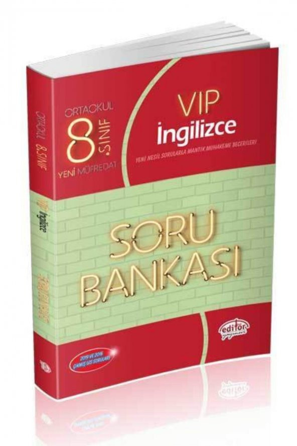 Editör 8.Sınıf Vip İngiizce Soru Bankası ürün görseli 1