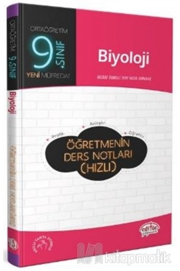 Editör 9.sınıf Biyoloji Hızlı Öğretmenin Ders Notları ürün görseli 1