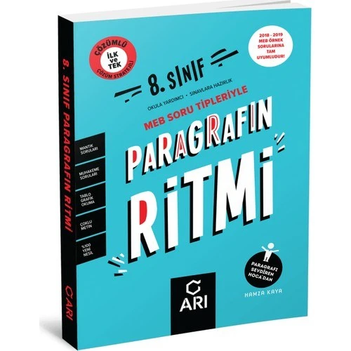 Arı Yayınları 8.sınıf Paragrafın Ritmi Soru Bankası ürün görseli 1