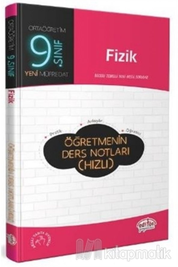 Editör 9.sınıf Fizik Öğretmenin Hızlı Ders Notları ürün görseli 1