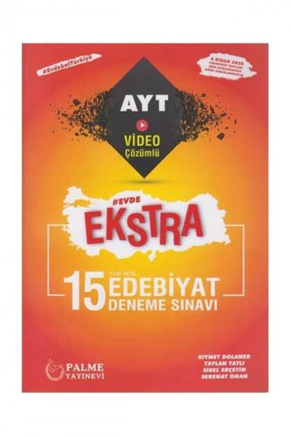 AYT Edebiyat Evde Ekstra 15 Deneme Sınavı Palme Yayınları ürün görseli 1