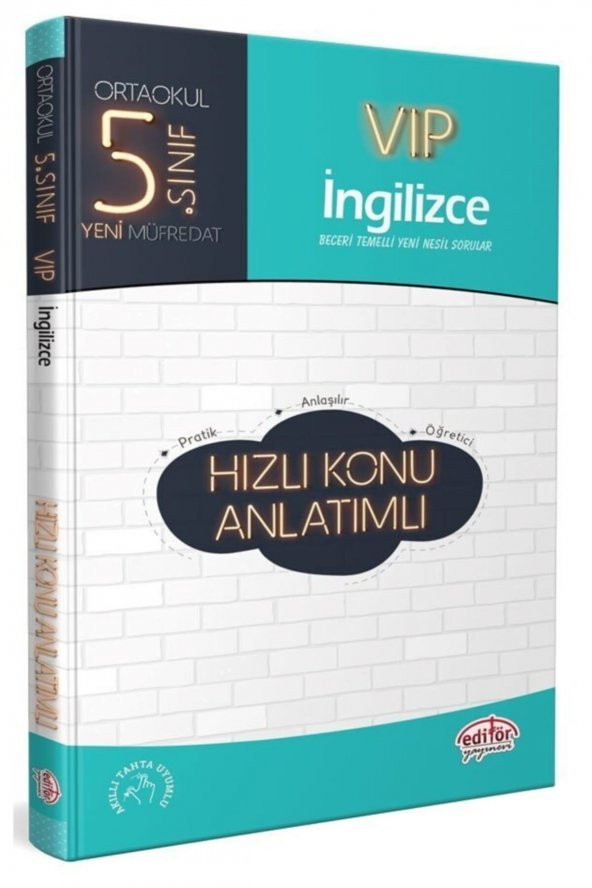 Editör Yayınevi 5. Sınıf Vıp Ingilizce Hızlı Konu Anlatımlı ürün görseli 1