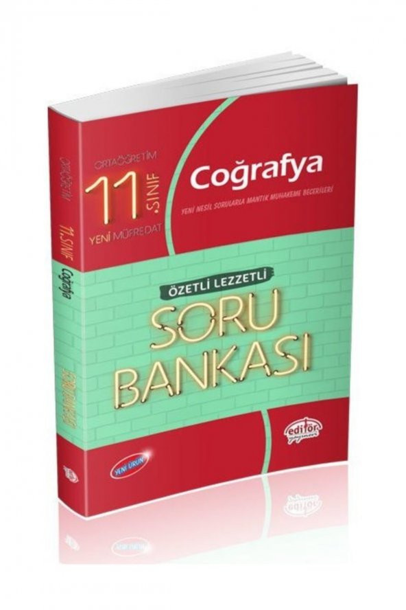 Editör Yayınları 11. Sınıf Coğrafya Özetli Lezzetli Soru Bankası ürün görseli 1