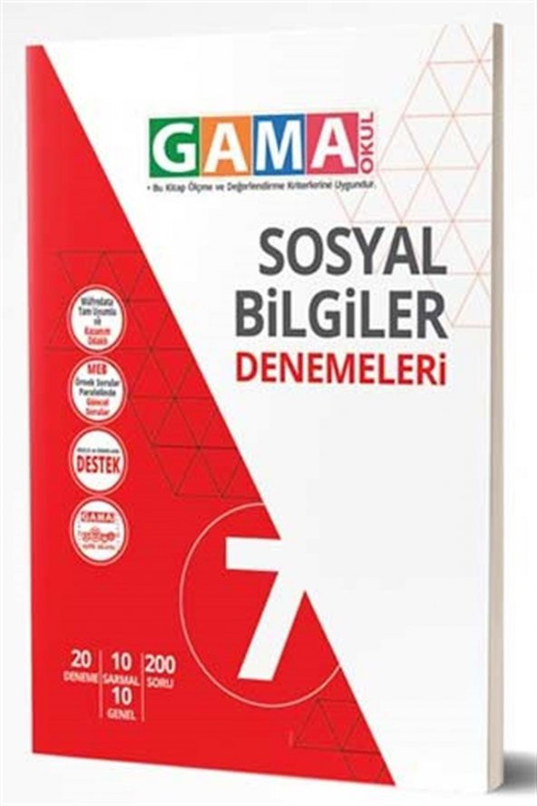 Gama Yayınları 7.Sınıf Sosyal Bilgiler Denemeleri ürün görseli 1