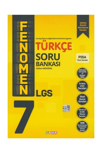 Gama Yayınları 7.Sınıf Türkçe Fenomen Soru Bankası ürün görseli 1