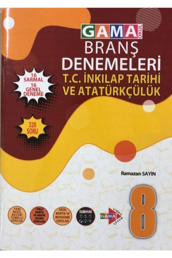 LGS T.C İnkılap Tarihi ve Atatürkçülük Branş Denemeleri Gama ürün görseli 1
