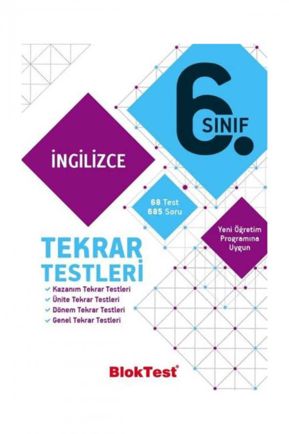 Tudem 6.Sınıf İngilizce Tekrar Testleri ürün görseli 1