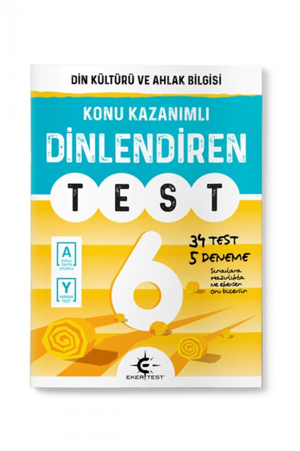 6. Sınıf Din Kültürü ve Ahlak Bilgisi Dinlendiren Test Eker Test Yayınları ürün görseli 1