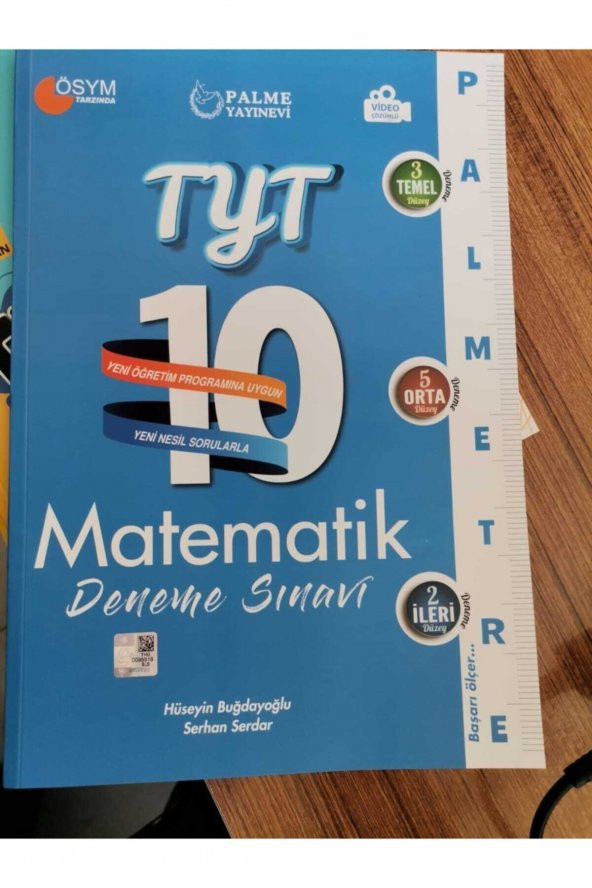 TYT Matematik Palmetre 10 Deneme Video Çözümlü Palme Yayınları ürün görseli 1