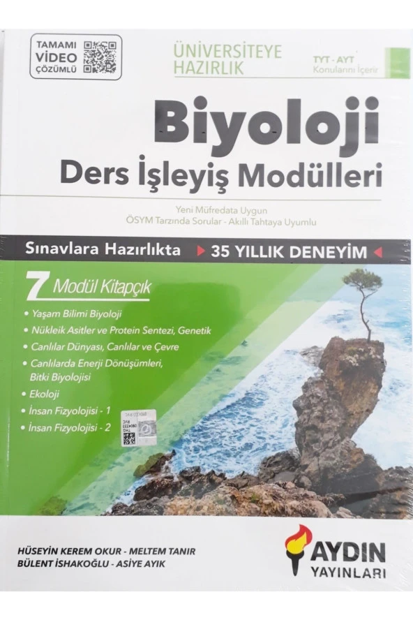 TYT-AYT Biyoloji Ders İşleyiş Modülleri Aydın Yayınları ürün görseli 1