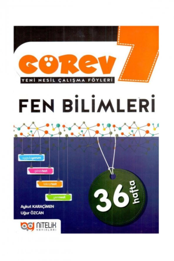 7. Sınıf Fen Bilimleri Görev Yeni Nesil Çalışma Föyleri Nitelik Yayınları ürün görseli 1