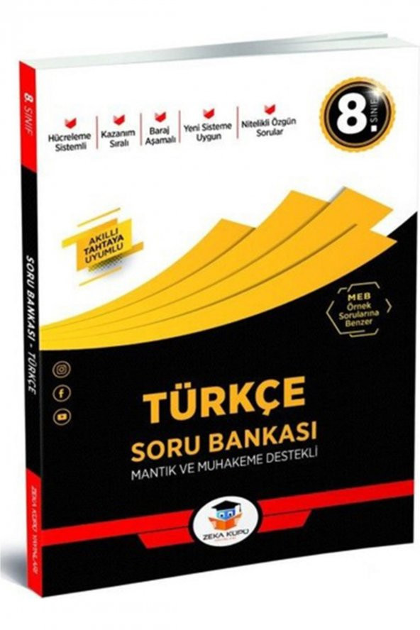 8. Sınıf Türkçe Soru Bankası Zeka Küpü Yayınları ürün görseli 1
