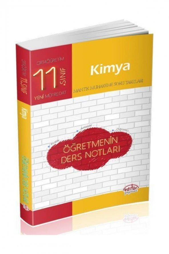 Editör 11. Sınıf Kimya Öğretmenin Ders Notları ürün görseli 1
