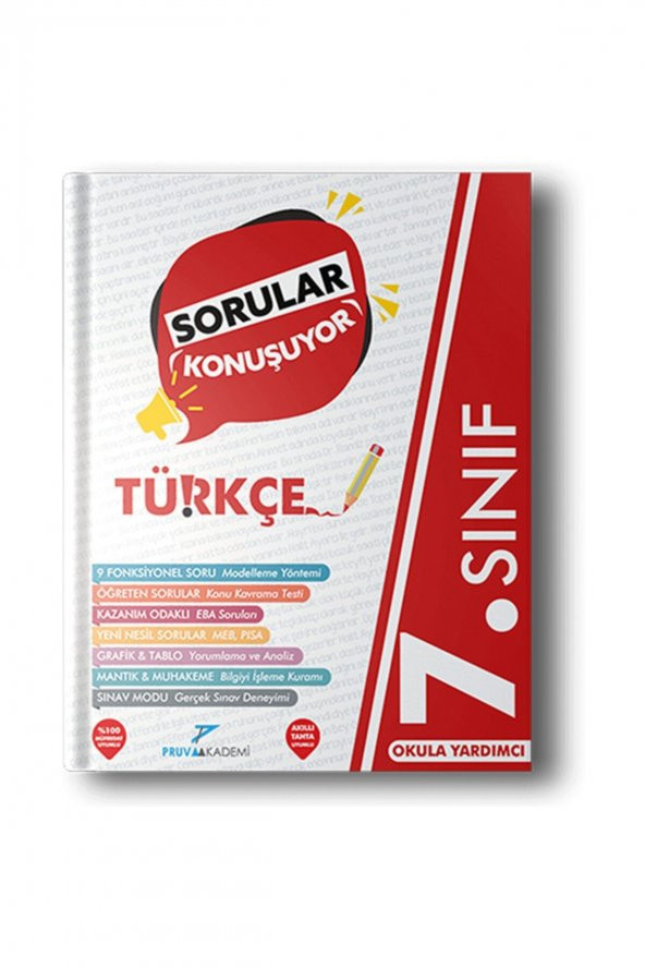 7.Sınıf Türkçe Soru Bankası Pruva Akademi ürün görseli 1