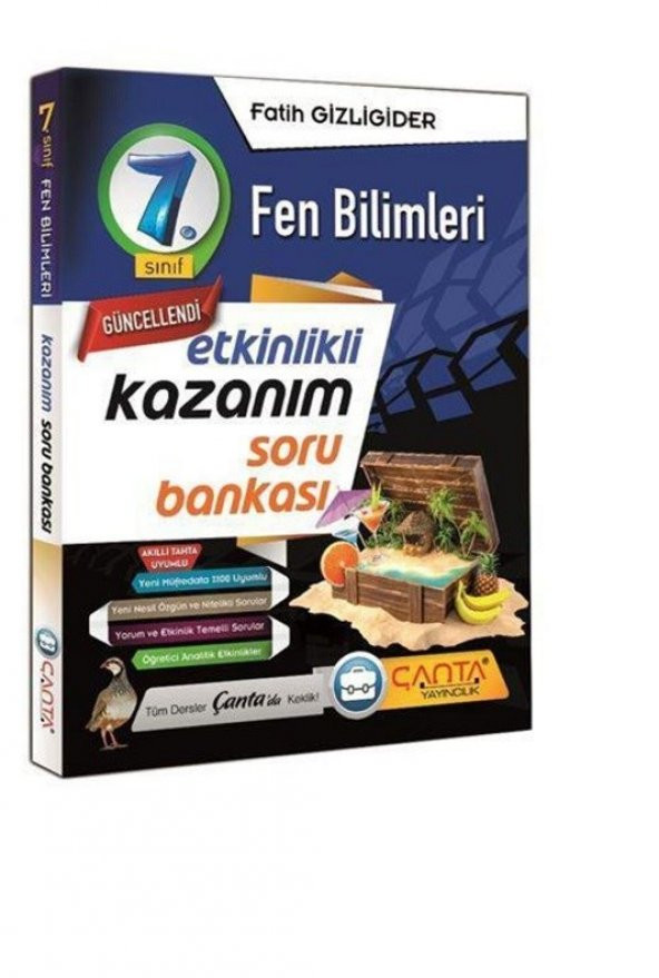 Çanta 7. Sınıf Kazanım Fen Bilimleri Soru Bankası 2021 ürün görseli 1