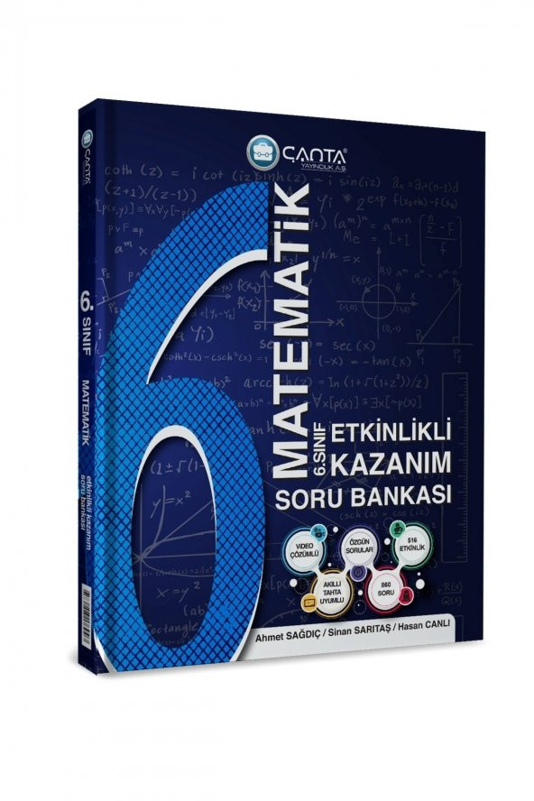 Çanta Yayınları 6.sınıf Matematik Etkinlikli Kazanım Soru Bankası ürün görseli 1