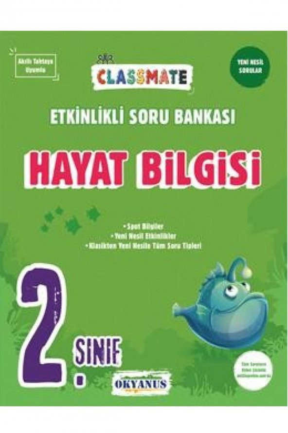 Okyanus 2.Sınıf Hayat Bilgisi Classmate Etkinlikli Soru Bankası ürün görseli 1