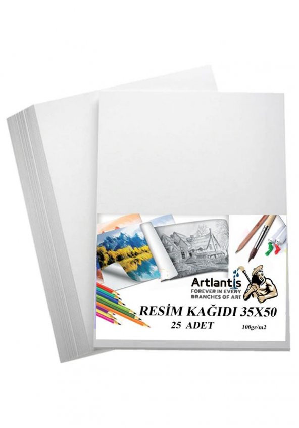 Resim Kağıdı 35x50 25 Li 100 gr 1 Paket 35*50 Resim Kartonu ürün görseli 1