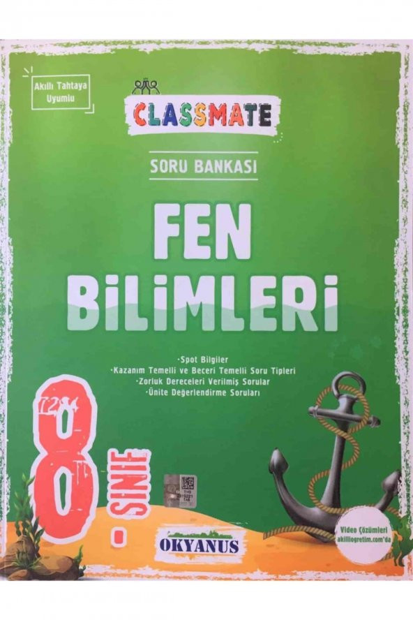 Okyanus 8.Sınıf Lgs Classmate Fen Bilimleri Soru Bankası ürün görseli 1